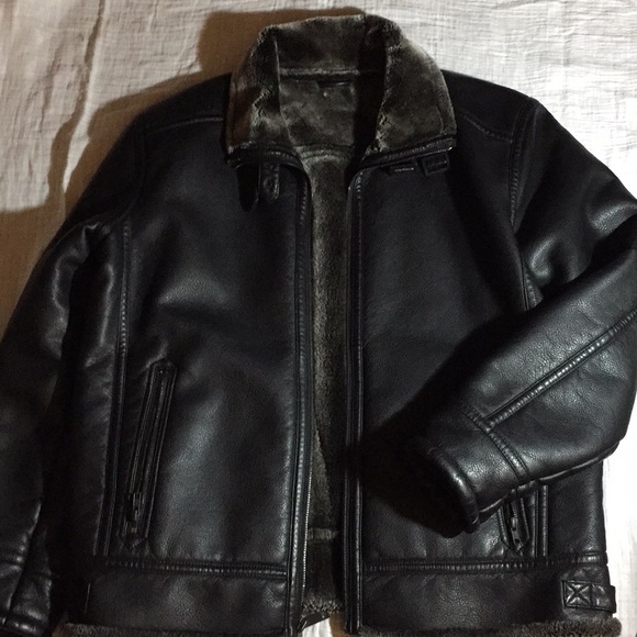 black rivet bomber jacket